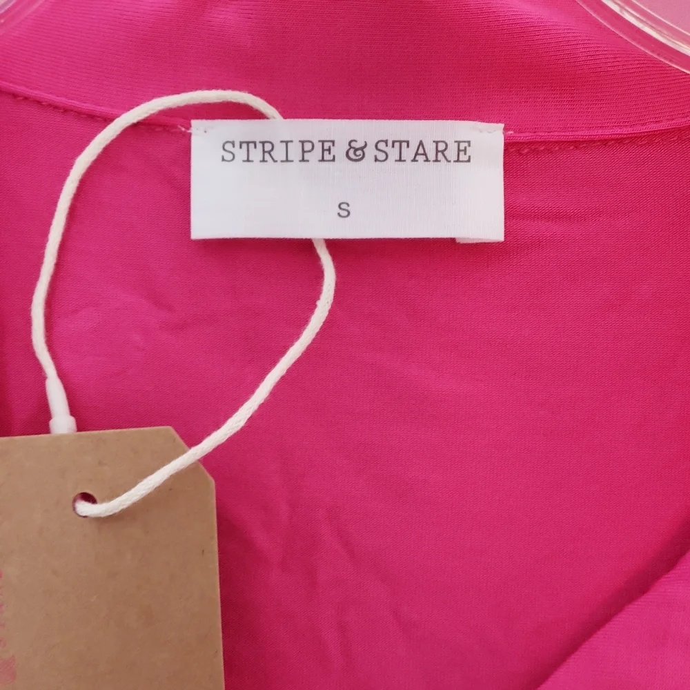 Stripe & Stare Women's 2 Piece Pink White Pajama Set Super Soft - Picture 9 of 11